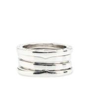 Pre-owned Metal rings Bvlgari Vintage , White , Dames