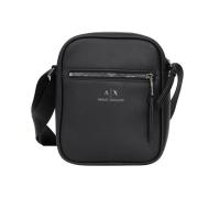 Zwarte Messenger Tas Emporio Armani , Black , Heren