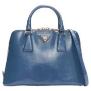 Pre-owned Leather prada-bags Prada Vintage , Blue , Dames