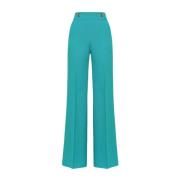 Groene Flare Broek met Gouden Knopen Pinko , Green , Dames