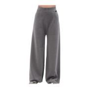 Grijze Wide-Leg Sweatpants Katoen Kasjmier Mix RRD , Gray , Dames