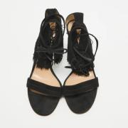 Pre-owned Suede sandals Gianvito Rossi Pre-owned , Black , Dames