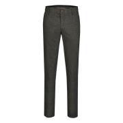 Comfortabele platte voorkant broek met elastische tailleband en hemdst...