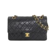 Pre-owned Leather chanel-bags Chanel Vintage , Black , Dames