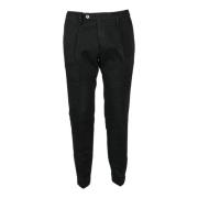 Katoen Elastaan Broek Michael Coal , Black , Heren