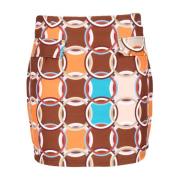 Polyester Stijlvolle Rok Think! , Multicolor , Dames