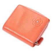 Pre-owned Leather wallets Chanel Vintage , Pink , Dames