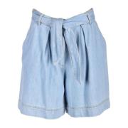 Katoenen Casual Shorts Pinko , Blue , Dames