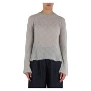 Alpaca Crew Neck Sweater Emporio Armani , Gray , Dames