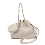 Pre-owned Leather handbags Louis Vuitton Vintage , White , Dames