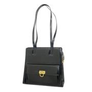 Pre-owned Leather handbags Salvatore Ferragamo Pre-owned , Black , Dam...