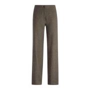 Khaki Twill Broek Pomandère , Green , Dames