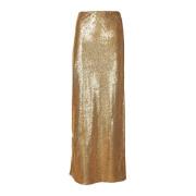 Maxi Skirts Patrizia Pepe , Yellow , Dames