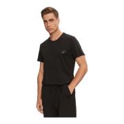 Regular Fit Katoenen T-shirt - Zwart Hugo Boss , Black , Heren