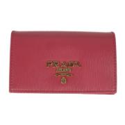 Pre-owned Leather wallets Prada Vintage , Pink , Dames