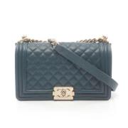 Pre-owned Leather chanel-bags Chanel Vintage , Green , Dames