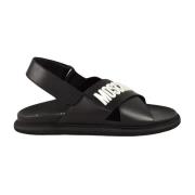 Couture Leren Schoenen Moschino , Black , Heren