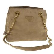 Pre-owned Suede prada-bags Prada Vintage , Beige , Dames