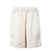 Stijlvolle Viscose Blend Shorts Semicouture , White , Dames