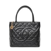 Pre-owned Leather chanel-bags Chanel Vintage , Black , Dames