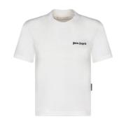 Witte Geborduurde Tee Palm Angels , White , Dames