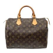 Pre-owned Canvas handbags Louis Vuitton Vintage , Brown , Dames