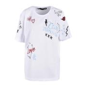 Witte T-shirt uit Love Moschino Collection Love Moschino , White , Dam...