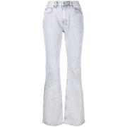 Blauwe Straight Jeans met Katoen en Elastaan Ksubi , Blue , Dames