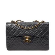 Pre-owned Leather chanel-bags Chanel Vintage , Black , Dames