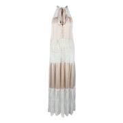 Elegante jurk in polyester-elastaanmix Aniye By , Beige , Dames