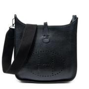 Pre-owned Leather shoulder-bags Hermès Vintage , Black , Dames