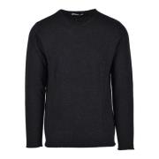 Grijze Gebreide Trui Cashmere Mix Daniele Alessandrini , Black , Heren