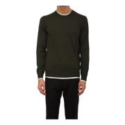 Groene Crewneck Shirt Paolo Pecora , Green , Heren