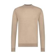 Bessen Mockneck Pullover Merino Born With Appetite , Beige , Heren