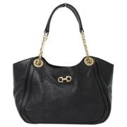 Pre-owned Leather shoulder-bags Salvatore Ferragamo Pre-owned , Black ...