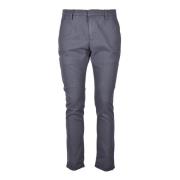 Katoenmix Slim Fit Broek Dondup , Gray , Heren