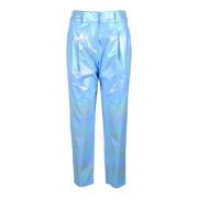 Stijlvolle broek met unieke stofmix Aniye By , Blue , Dames