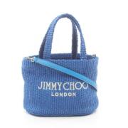 Pre-owned Raffia handbags Jimmy Choo Pre-owned , Blue , Dames