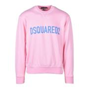 Katoenen sweatshirt Dsquared2 , Pink , Heren