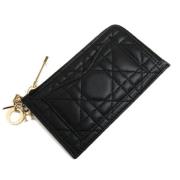 Pre-owned Leather wallets Dior Vintage , Black , Dames