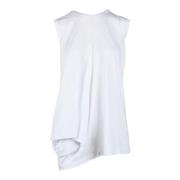 Katoenen T-shirt met Uniek Ontwerp Comme des Garçons , White , Dames