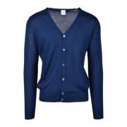 Wol Zijde Vest Aspesi , Blue , Heren