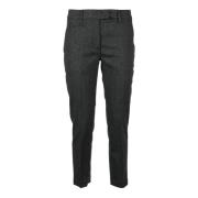 Elegante Wollen Blend Broek Dondup , Gray , Dames