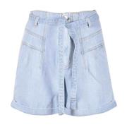 Katoenen Casual Shorts Pinko , Blue , Dames