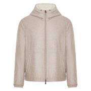 Luxe Cashmere Hoodie Italië Fedeli , Beige , Heren