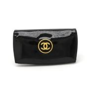 Pre-owned Leather wallets Chanel Vintage , Black , Dames