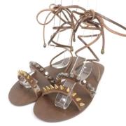 Pre-owned Leather sandals Gucci Vintage , Brown , Dames