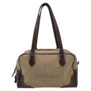 Pre-owned Cotton handbags Prada Vintage , Brown , Dames