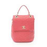 Pre-owned Leather chanel-bags Chanel Vintage , Pink , Dames