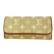 Pre-owned Canvas key-holders Louis Vuitton Vintage , Beige , Dames